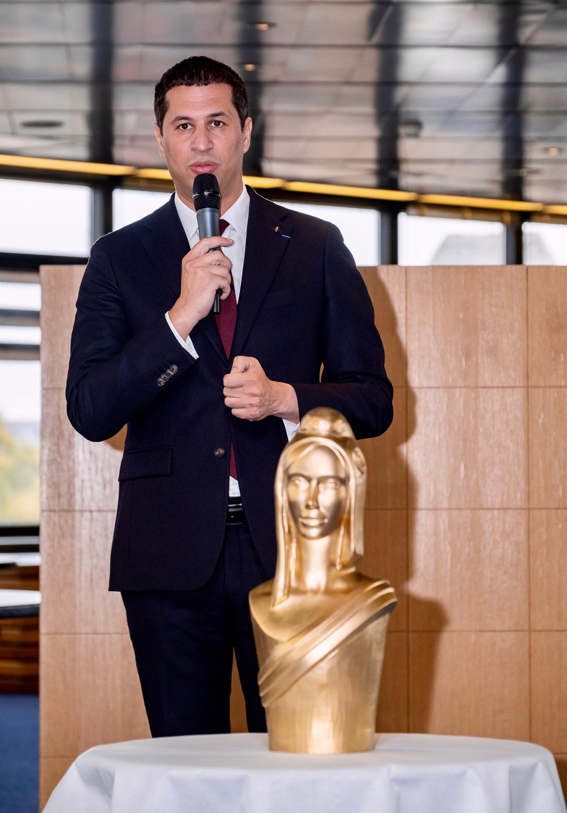 Nabil Bennacer, Directeur Général, lors d'une prise de parole à la cérémonie Marianne d'Or